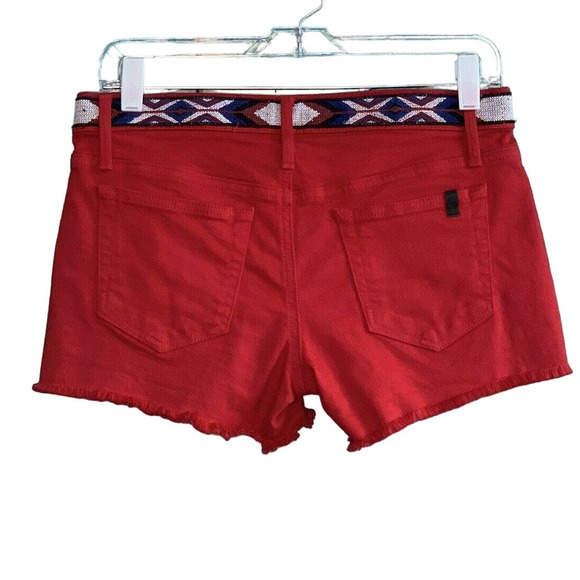 Joe's Red Fringed Hem Shorts size 26 - Picture 7 of 10